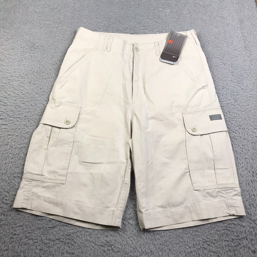 Nike Shorts Mens 30 Beige Riptop Cargo 10"‎ Vintage Y2K NEW NWT